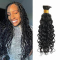QVR 1 Pack Human Bulk Hair Extensions for Boho Knotless Braiding