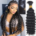 QVR Silk Straight Bulk Hair Extensions for Boho Knotless Braiding