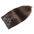 QVR #4 Dark Brown Straight/Body Wave 7Pcs Clip in Hair Extensions