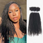 QVR Ombre T2/350 Afro Kinky V Bulk for Kinky Twist Crochet Braiding Hair