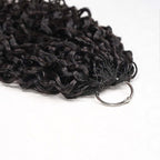QVR Twist Curly Crochet Hair Natural Black Machine Made Feather Human Hair Extension