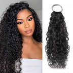 QVR Highlight Crochet Hair Water Wave #4+#30+#27 Machine Made Feather Human Hair Extension