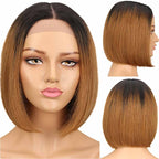 QVR Lace Front Human Hair Wigs 10" Bob Wig | LYNA