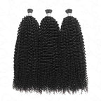 QVR Afro Kinky Curly I Tip Hair Extensions Natural Black Human Hair