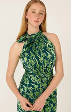 PRISCILLA HALTER BIAS DRESS