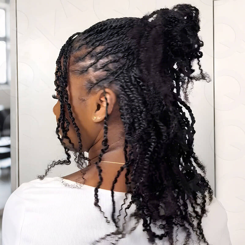 IG Exclusive|3 Packs Natural Black Spring Twist Hair for Type 4A/3C Hair