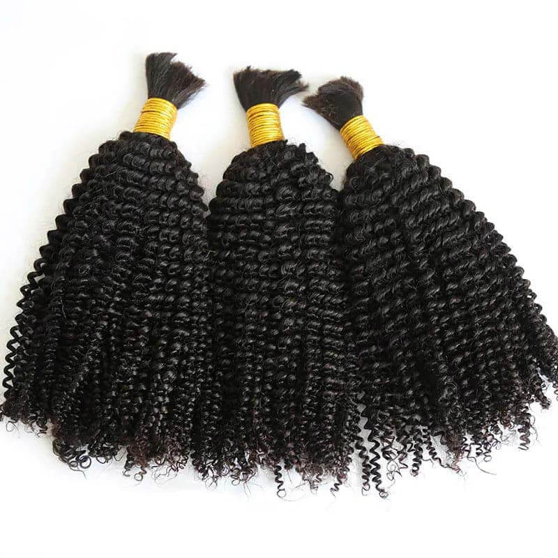 QVR Kinky Curly Bulk Hair Extensions for Boho Knotless Braiding