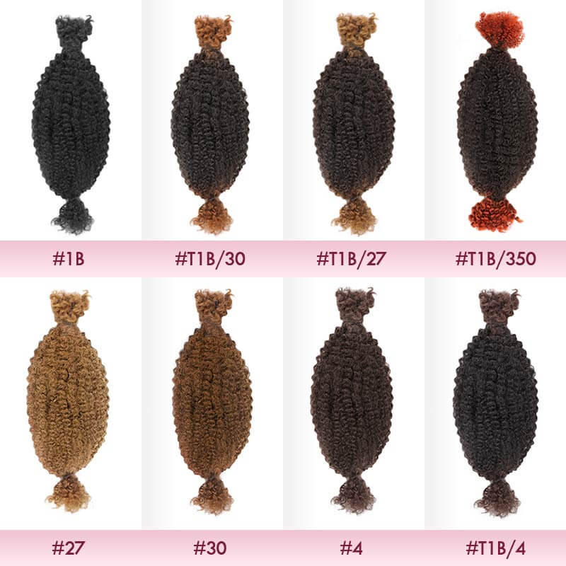 QVR Spring Twist Hair Auburn Brown #30 Color Type 3C 4A Hair Extensions