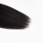 QVR Kinky Straight Crochet Hair Natural Black Machine Made Feather Human Hair Extension