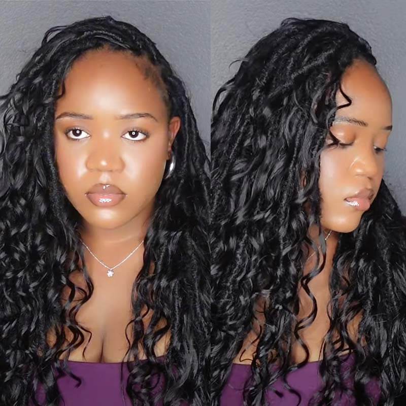 QVR Loose Wave Bulk Hair Extensions for Boho Knotless Braiding