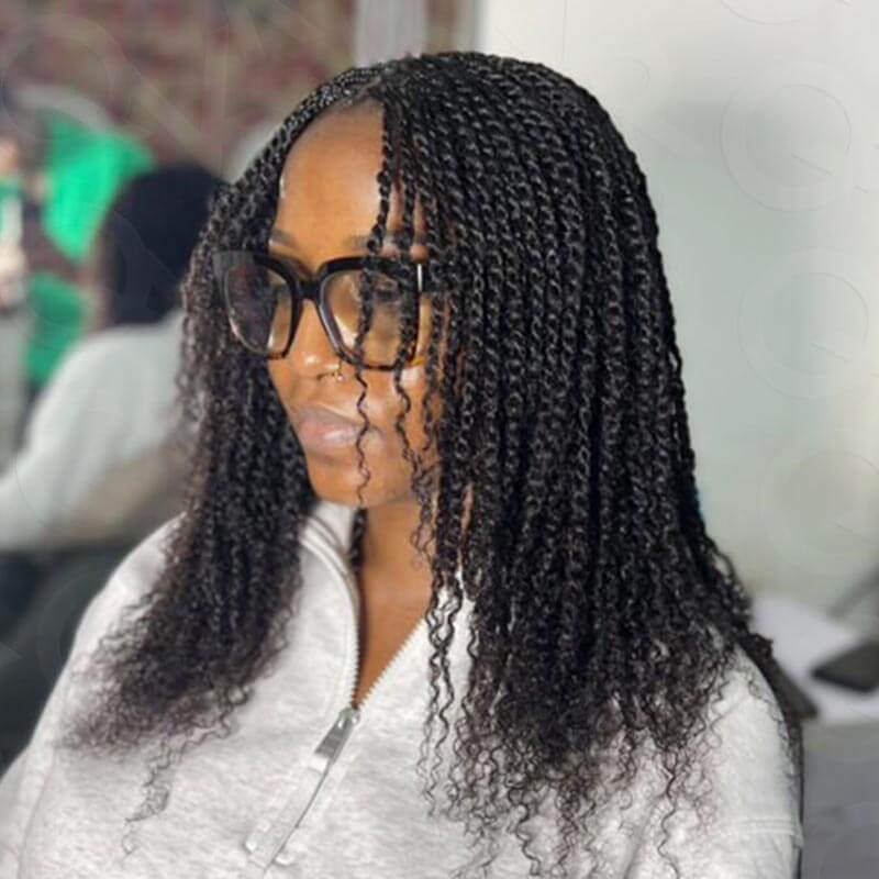 QVR Reddish Brown Color Afro Kinky Bulk Human Hair For Braiding Dreadlock Hair