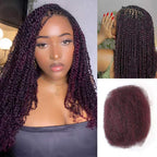 QVR Natural Black Afro kinky Bulk Hair Extensions For Braiding Dreadlock Human Hair