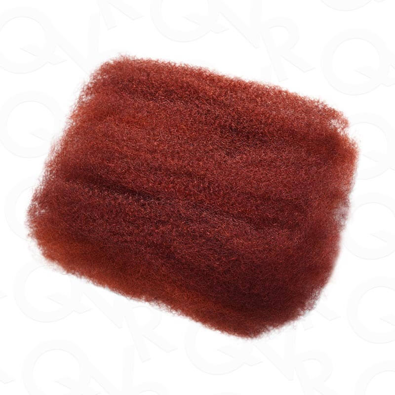 QVR Three Mix Colors Afro Kinky Bulk #1B/99J/Burgundy Human Hair For Braiding Dreadlock Hair