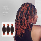 QVR Ombre Spring Twist Hair T1B/350 Color Type 3C 4A Hair Extensions