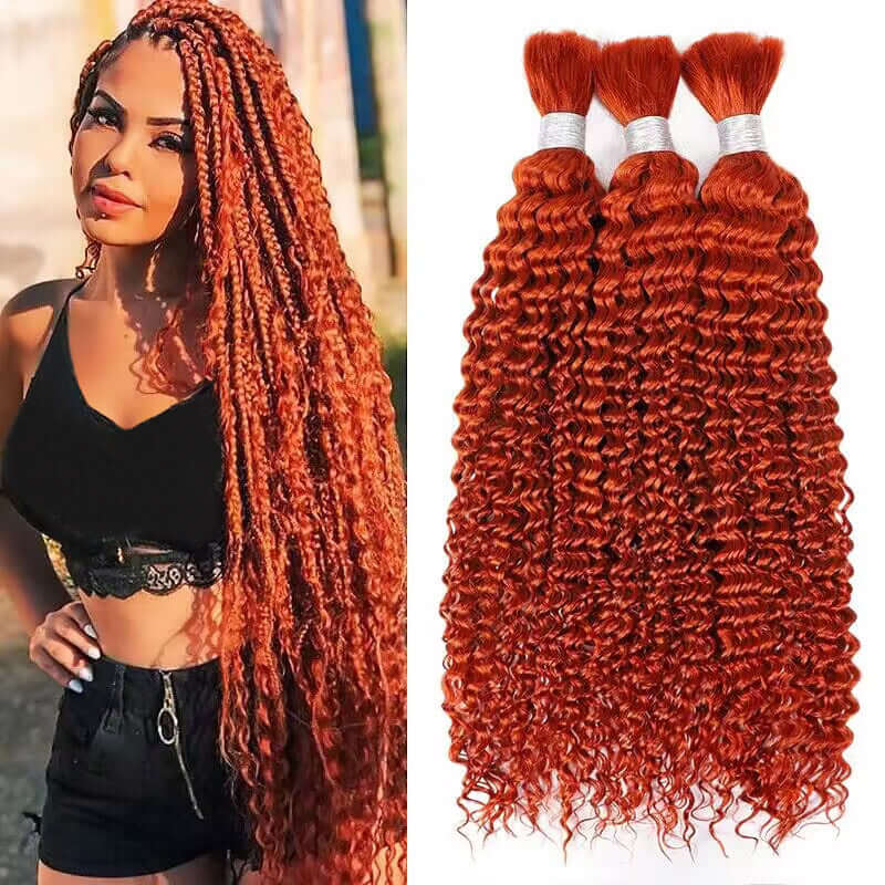 QVR Kinky Curly Bulk Hair Extensions for Boho Knotless Braiding