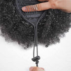 QVR Drawstring Ponytail Extension Afro Puff Human Hair Ponytail Hairstyle