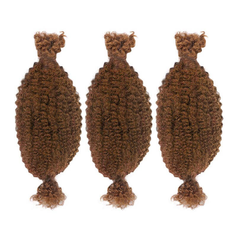 QVR Spring Twist Hair Auburn Brown #30 Color Type 3C 4A Hair Extensions
