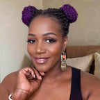 QVR T1B/Purple Afro Kinky V Bulk Ombre Color for Kinky Twist Crochet Braiding Hair