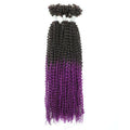 QVR T1B/Purple Afro Kinky V Bulk Ombre Color for Kinky Twist Crochet Braiding Hair