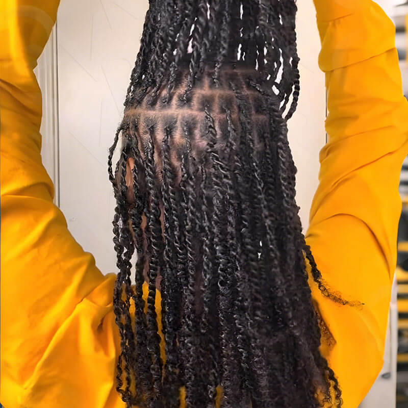 QVR Upgraded Kinky Bulk Natural Black hair 4a/3c Extensions