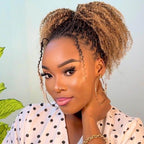 QVR Ombre Spring Twist Hair T1B/27 Color Type 3C 4A Hair Extensions