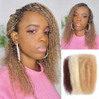 QVR Best Quality Kinky Twist Style 4 Packs Afro kinky Bulk Braiding Human Hair