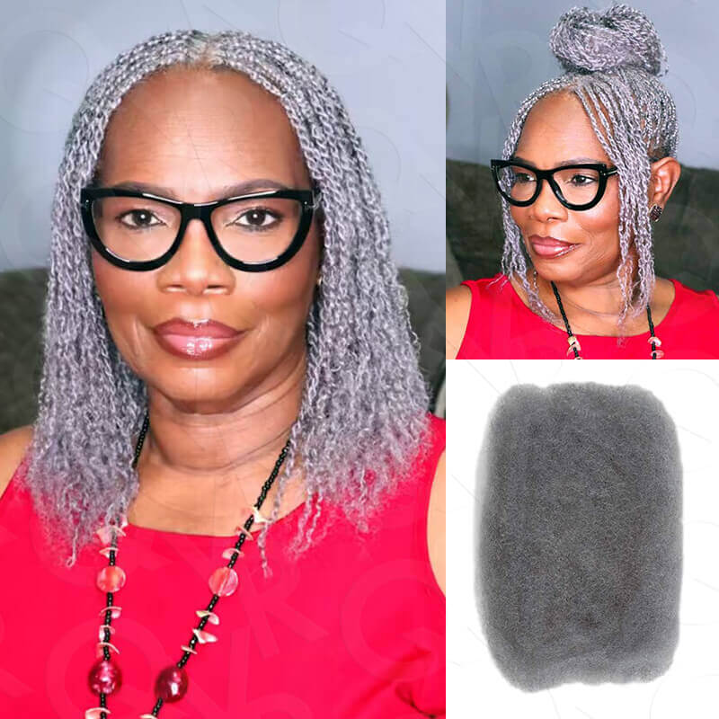 QVR 1 PC Afro kinky Bulk Hair Extensions For Braiding Dreadlock Human Hair