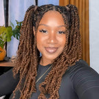 QVR Auburn Brown Afro Kinky V Bulk for Kinky Twist Crochet Braiding Hair