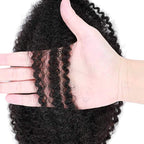 QVR Upgraded Kinky Bulk Natural Black hair 4a/3c Extensions
