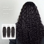 QVR Premium Chinese Hair Water Wave Virgin Human Crochet Hair Natural Black Machine Made Feather Crochet Hairstyles