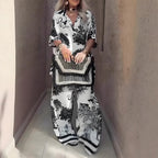PrintedEase™ V-Neck Two-Piece Set