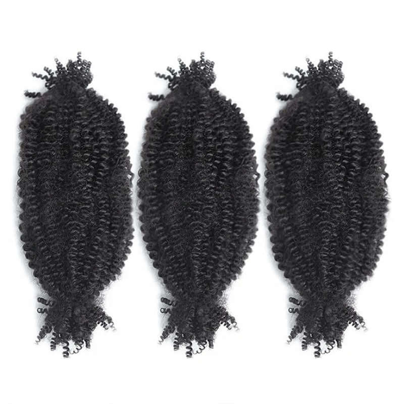 QVR Ombre Spring Twist Hair T1B/4 Color Type 3C 4A Hair Extensions
