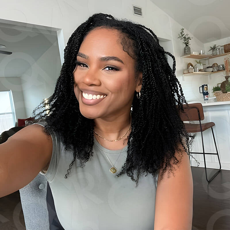 IG Exclusive|3 Packs Natural Black Spring Twist Hair for Type 4A/3C Hair