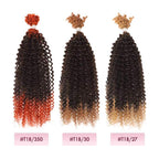 QVR Spring Twist Crochet Human Hair Ombre T1B/30 Afro Kinky Curly Braiding Hair Extension
