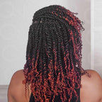 QVR Ombre Spring Twist Hair T1B/350 Color Type 3C 4A Hair Extensions