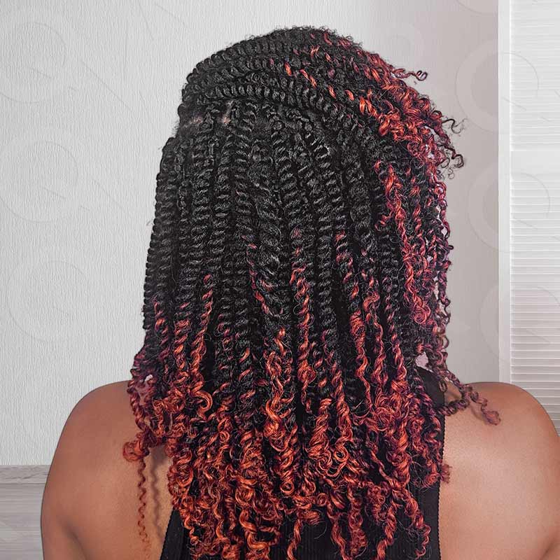 QVR Ombre Spring Twist Hair T1B/350 Color Type 3C 4A Hair Extensions