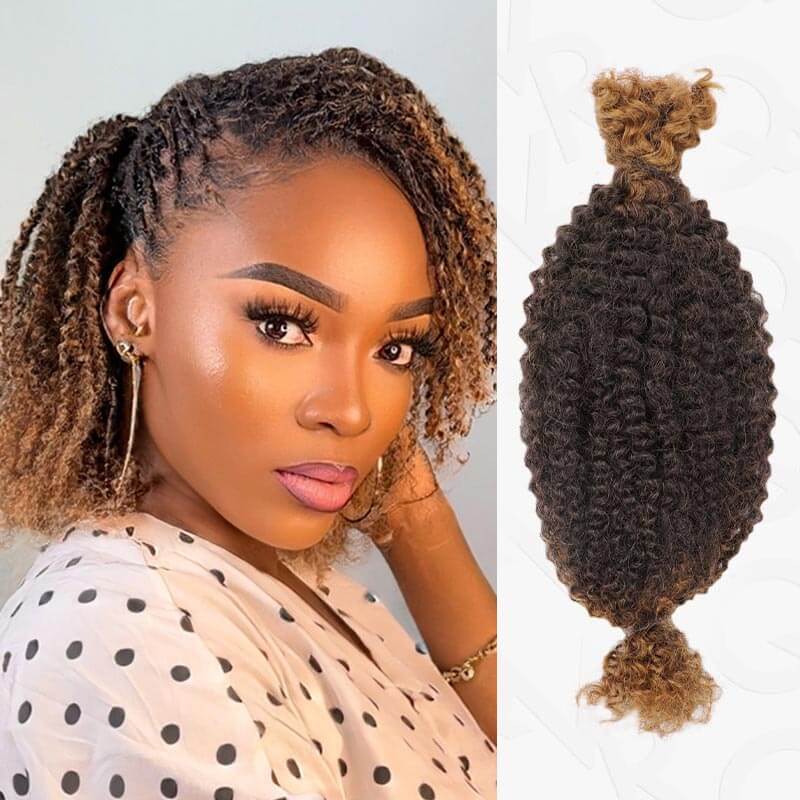 QVR Ombre Spring Twist Hair T1B/27 Color Type 3C 4A Hair Extensions