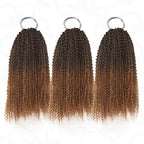 QVR #T2/30 Crochet Hair Afro Kinky Curly Machine Made Feather Human Hair Extension