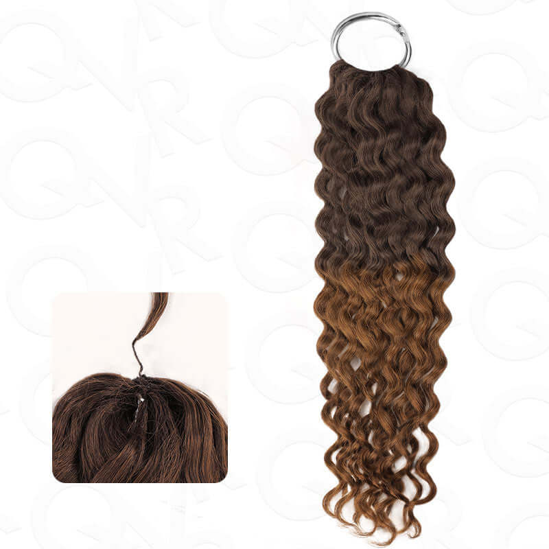 QVR Premium Chinese Hair Small Kinky Curly Virgin Human Crochet Hair Ombre #T2/30 Machine Made Feather Crochet Hairstyles