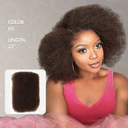 QVR Dark Orange Afro Kinky Bulk Hair Extensions For Braiding Dreadlock Human Hair