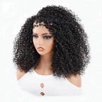 QVR Glueless Twist Curly Half Wig 250% Density Human Hair Wig Wear Go Flip Over Wig