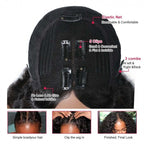 QVR Highlight V Part Wig Piano #4/27 Color Virgin Human Hair Soft Silky Straight Wigs