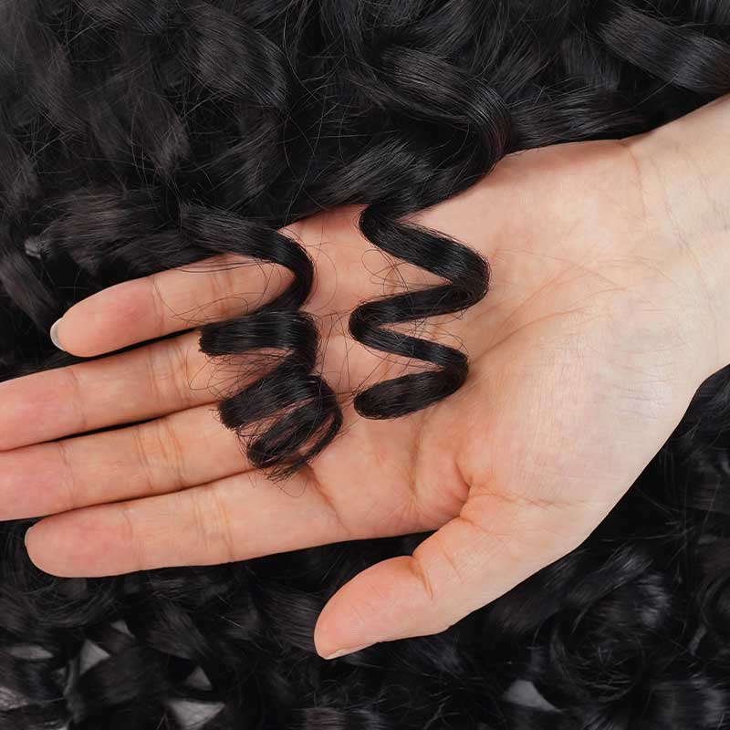 QVR Drawstring Ponytail Extension Bouncy Curl Human Hair Ponytail Hairstyle