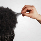 QVR Drawstring Ponytail Extension Afro Puff Human Hair Ponytail Hairstyle