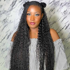 QVR Water Wave Bulk Human Hair Extensions for Boho Knotless Braiding