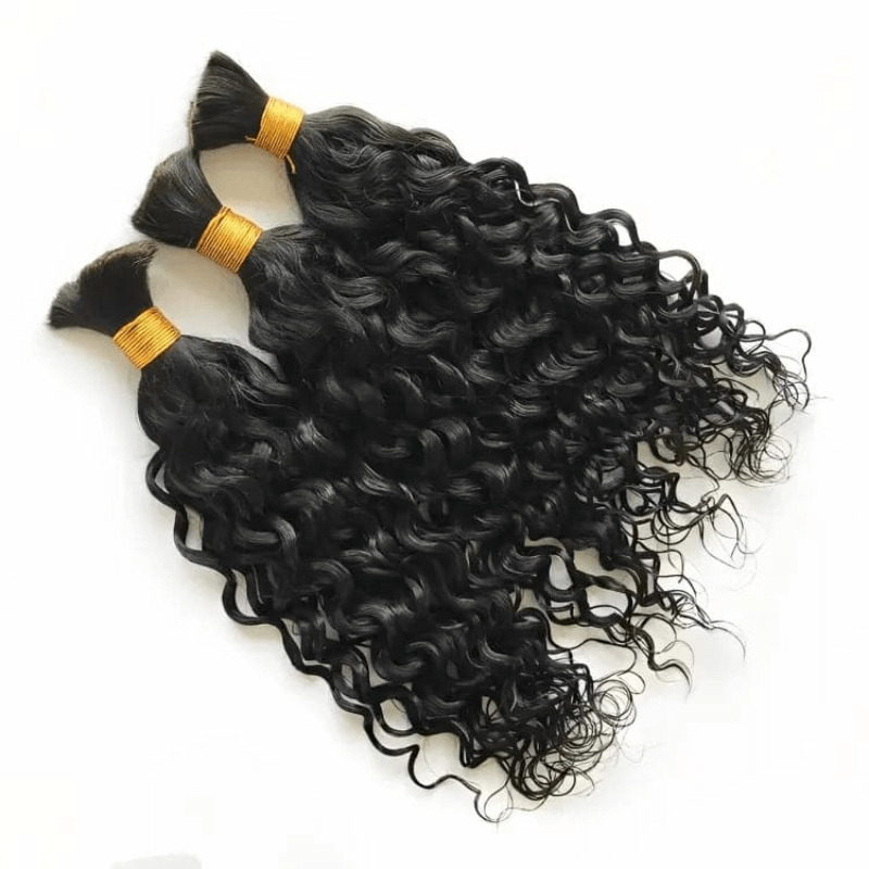 QVR Water Wave Bulk Hair Extensions for Boho Knotless Braiding