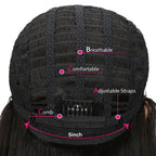 QVR Lace Front Human Hair Wigs 16 Inches Short Straight Wigs For Black Women | Page